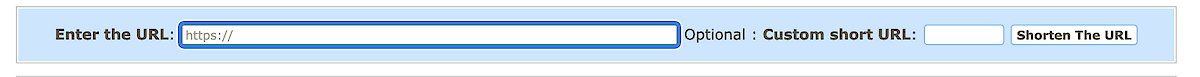 Original-URL eingeben und ggf. Kurz-URL bestimmen